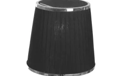 Enfärgade Runda Lampskärmar-Oriva Organza Lampskärm Ø14cm Svart/Krom