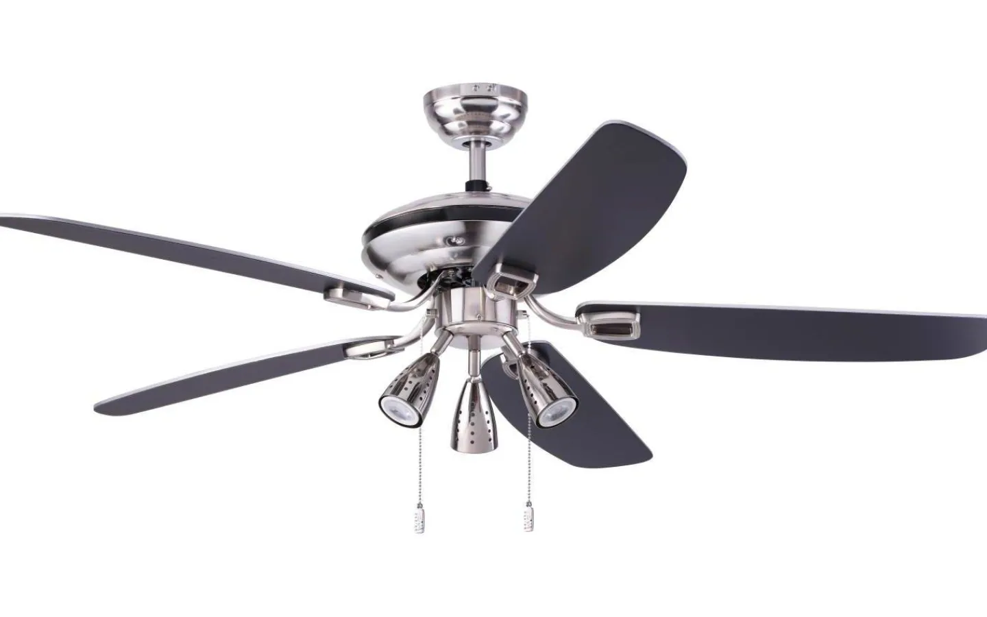 Takfläktar|Sovrum-Texa Design Orion 132cm Takfläkt Nickel/Svart
