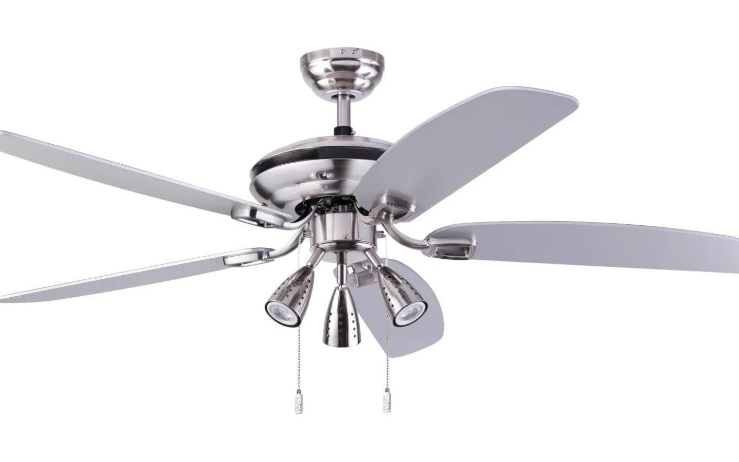 Takfläktar|Sovrum-Texa Design Orion 132cm Takfläkt Nickel/Svart