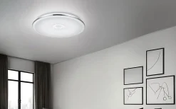 Plafonder-Trio Lighting Osaka Plafond LED 65cm krom