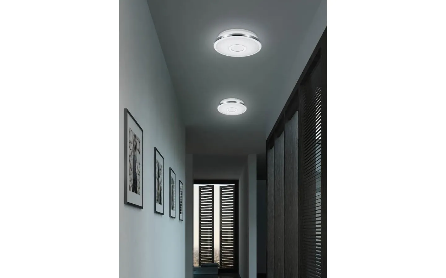 Plafonder-Trio Lighting Osaka Plafond LED 42cm krom
