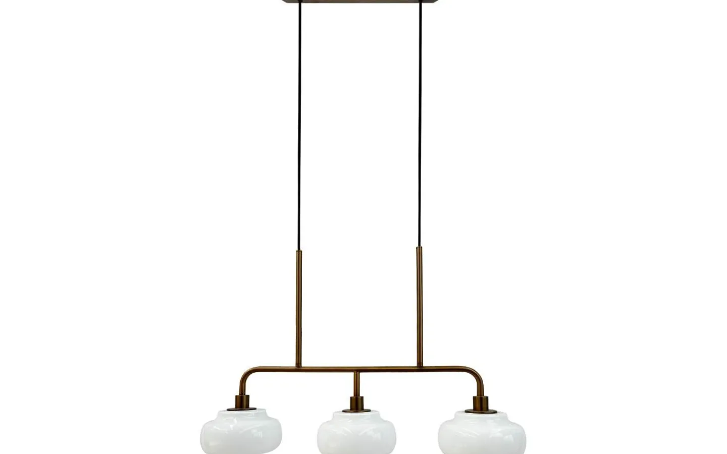 Avlånga Taklampor-Dyberg Larsen Ossett Taklampa 80cm Opal/Brons