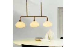 Avlånga Taklampor-Dyberg Larsen Ossett Taklampa 80cm Opal/Brons