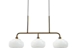 Avlånga Taklampor-Dyberg Larsen Ossett Taklampa 80cm Opal/Brons