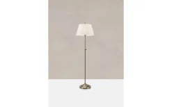Golvlampor < Markslojd Oxford Golvlampa 155cm Offwhite/Antikmässing