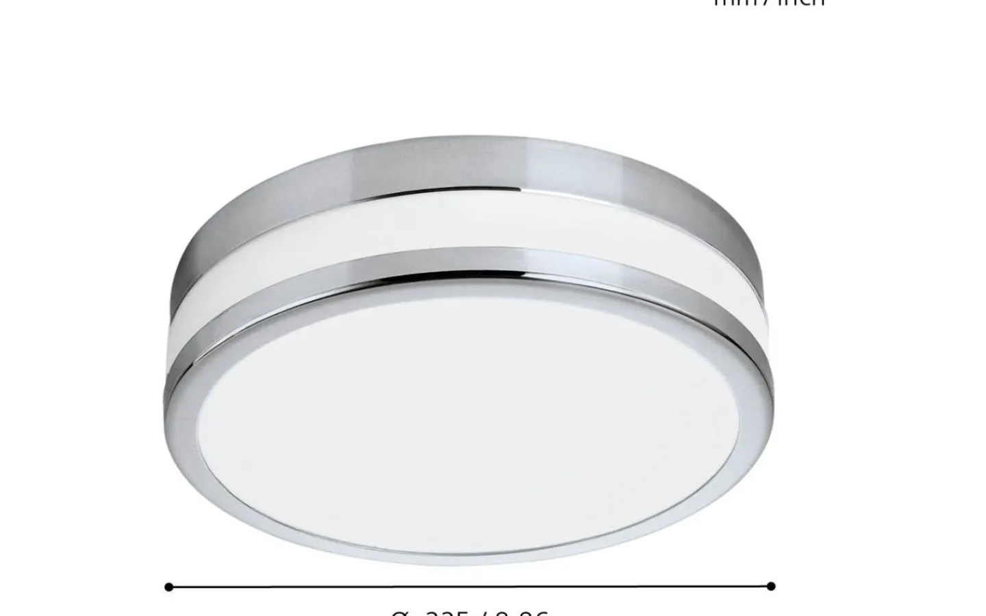 Badrumslampor Tak < Eglo Palermo Plafond 23cm LED 3000K 11W Krom IP44