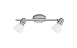 Avlånga Takspotlights|Takspot Med 2 Lampor-Eglo Palma Takspotlight 36cm Nickel