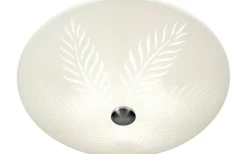 Hall & Trappa|Plafonder < Aneta Palmblad Plafond 50cm Vit/Stål
