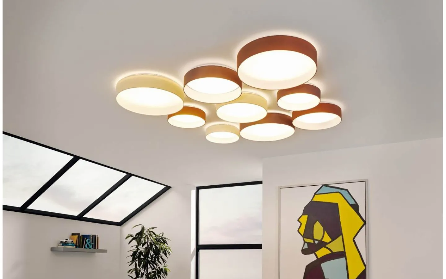 Plafonder-Eglo Palomaro Plafond 32cm LED 3000K 10,8W Grå
