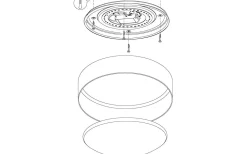 Plafonder < Eglo Palomaro Plafond 40,5cm LED 3000K 18W Vit