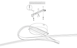 Plafonder-Eglo Palozza Plafond 70,5cm LED 3000K 31,5W Rosé