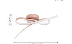 Plafonder-Eglo Palozza Plafond 70,5cm LED 3000K 31,5W Rosé