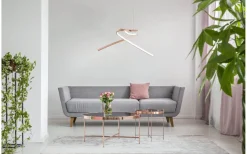 Stora Taklampor Ø70-150 Cm < Eglo Palozza Taklampa 71cm LED 3000K 19W Roséguld