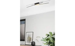 Plafonder < Eglo Panagria Plafond 93,5cm LED 3000K 26W Svart/Natur