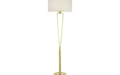 Golvlampor < Trio Lighting Paris II Golvlampa E27 matt mässing