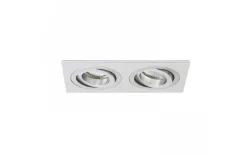 Spotlights Med Utbytbar Ljuskälla < Rendl Pasadena Infälld Spotlight 2xGU10 Borstad Aluminium