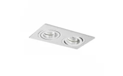 Spotlights Med Utbytbar Ljuskälla < Rendl Pasadena Infälld Spotlight 2xGU10 Borstad Aluminium