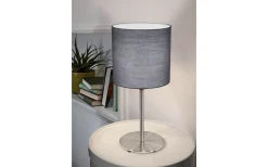 Bordslampor < Eglo Pasteri Bordslampa 40cm Nickel/Grå