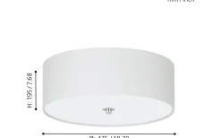 Plafonder-Eglo Pasteri Plafond Ø47,5cm Vit
