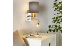 Läslampor-Eglo Pasteri Vägglampa LED 3000K 3,5W Nickel/Brun