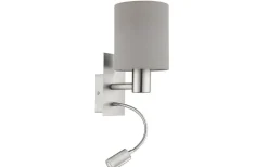 Läslampor < Eglo Pasteri Vägglampa LED 3000K 3,5W Nickel/Taupe