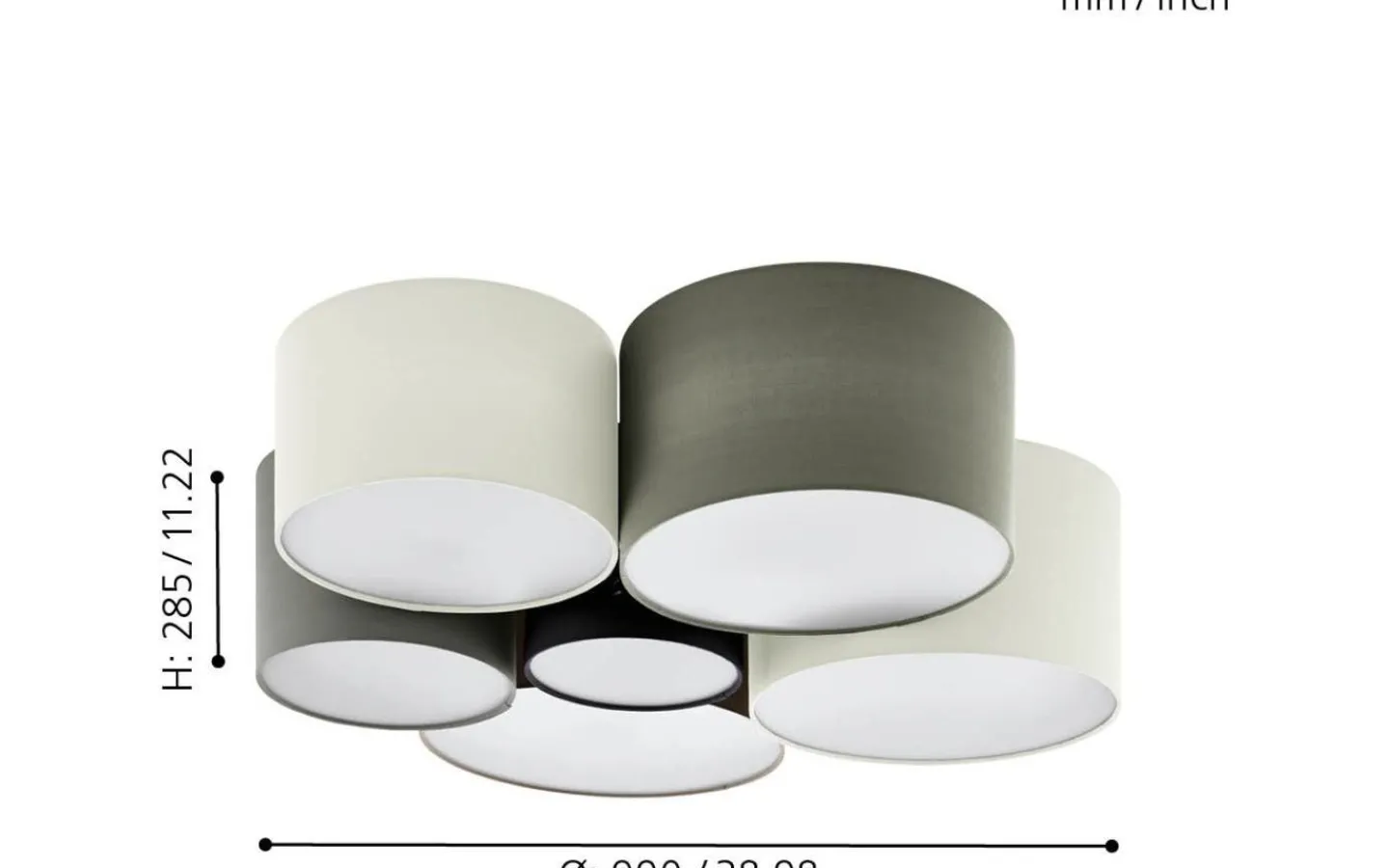 Plafonder-Eglo Pastore Plafond 99cm Färgmix