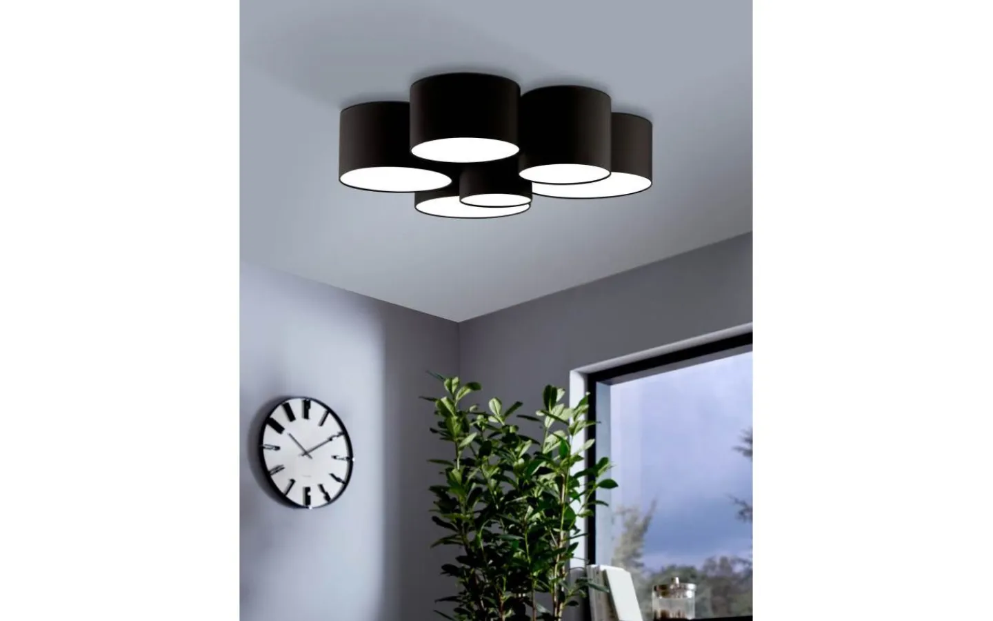 Plafonder < Eglo Pastore Plafond 99cm Svart