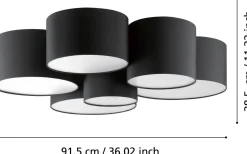Plafonder < Eglo Pastore Plafond 99cm Svart