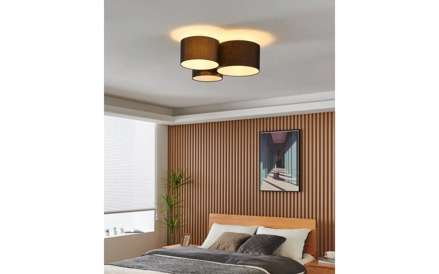 Plafonder-Eglo Pastore Plafond 61cm Svart