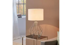 Bordslampor < Eglo Pedregal Bordslampa 65cm Krom/Vit