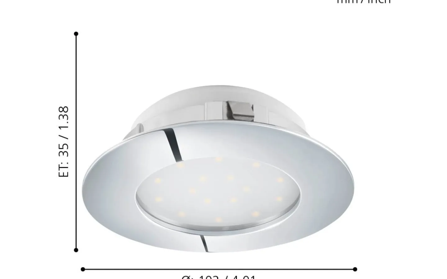 230V Led Spotlights < Eglo Peneto Spotlight LED 3000K 12W Krom IP44