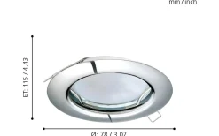 Spotlights Med Utbytbar Ljuskälla-Eglo Peneto Spotlight 3-Pack GU10 LED 3000K 3x2,8W Krom