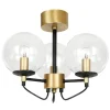 Sovrum|Plafonder < Hallbergs Perla 3 Plafond 3L 37cm Mässing