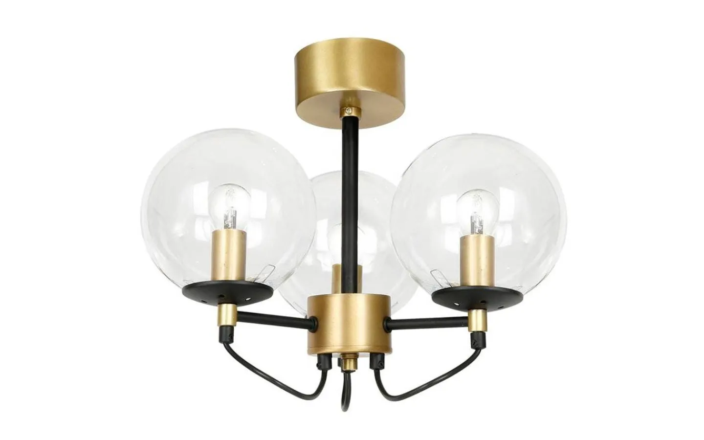Sovrum|Plafonder < Hallbergs Perla 3 Plafond 3L 37cm Mässing