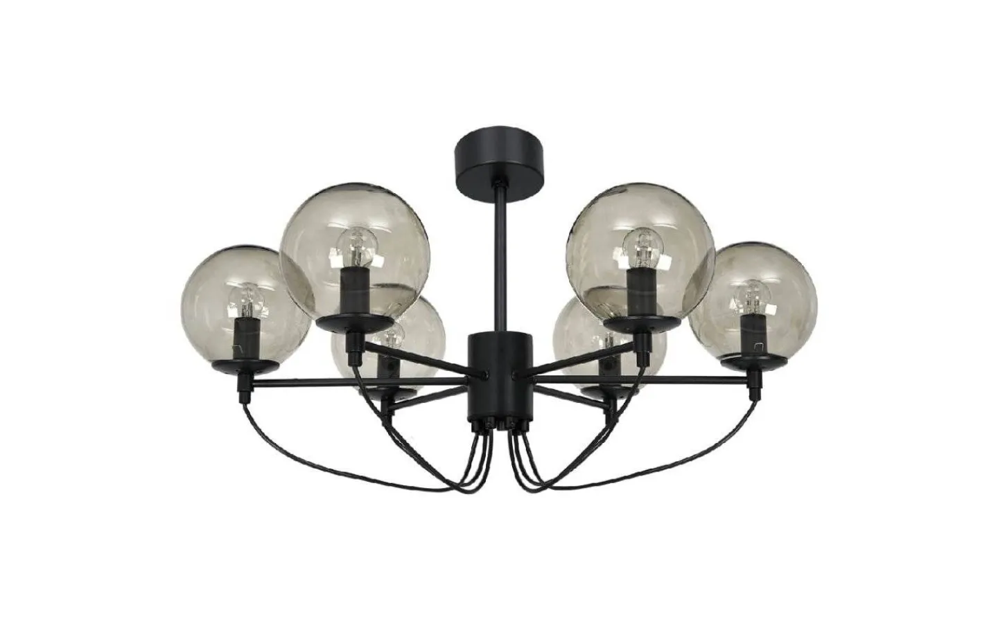 Hall & Trappa|Sovrum < Hallbergs Perla 6 Taklampa 78cm 6L Black Edition