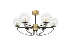 Hall & Trappa|Sovrum-Hallbergs Perla 6 Taklampa 78cm 6L Mässing