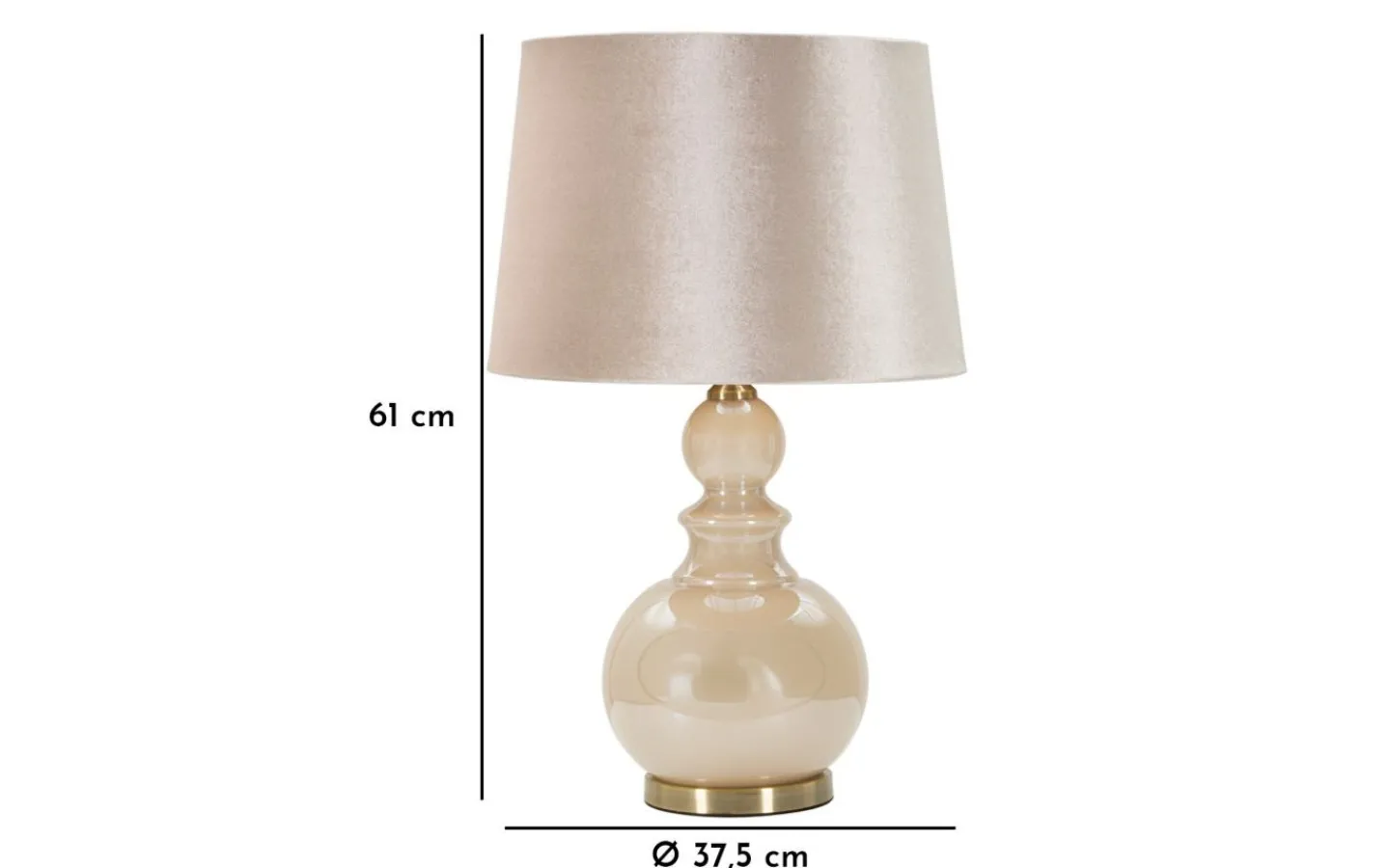 Bordslampor < Mauro Ferretti Perly Bordslampa 61cm Beige