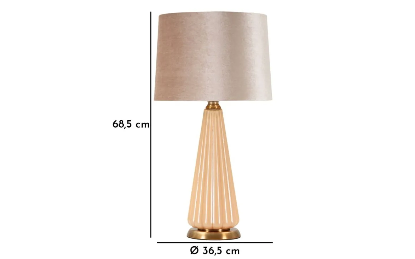Bordslampor-Mauro Ferretti Perly Bordslampa 68,5cm Beige/Grå