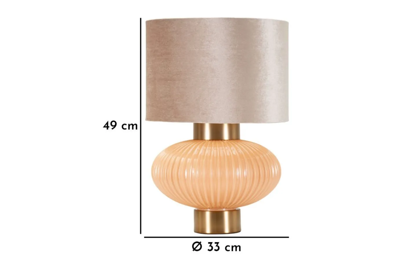 Bordslampor-Mauro Ferretti Perly Bordslampa 49cm Beige/Grå