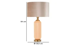 Bordslampor-Mauro Ferretti Perly Bordslampa 64cm Beige/Grå