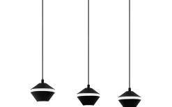 Avlånga Taklampor-Eglo Perpigo Taklampa 87cm GU10 LED 3000k 3x4,5W Svart
