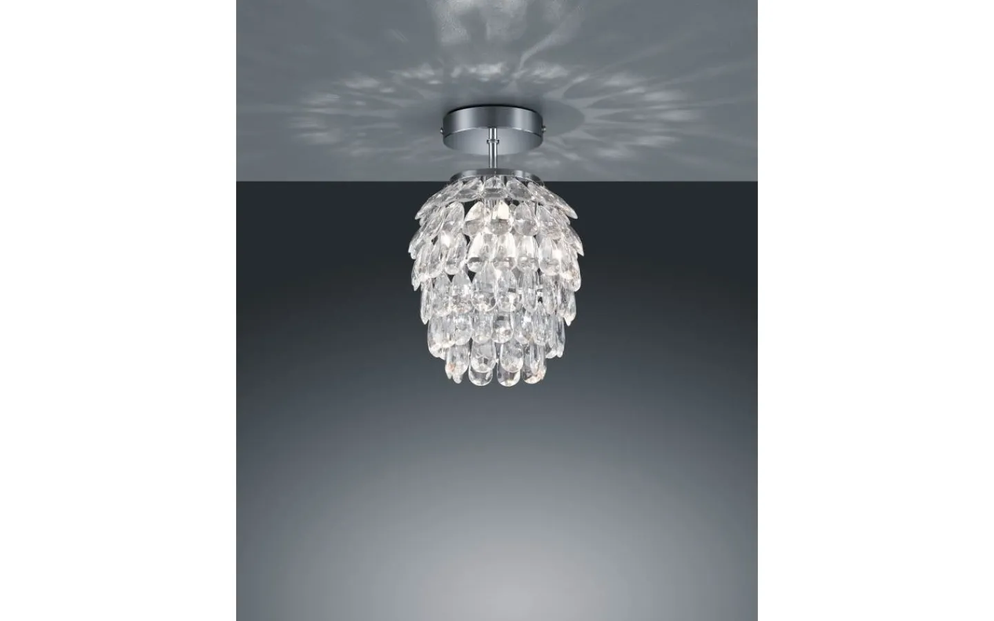 Plafonder < Reality Petty Plafond 20cm E14 krom/transparent