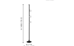 Golvlampor < Eglo Phianeros Golvlampa 140cm LED 3000K 12W Svart