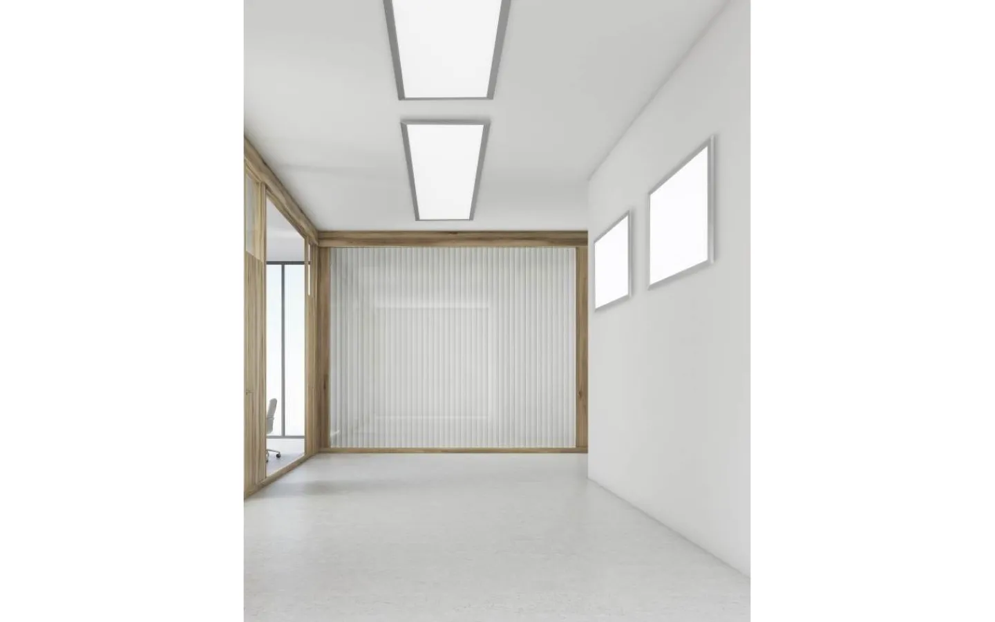 Plafonder-Trio Lighting Phoenix Plafond LED 62x62cm borstat stål