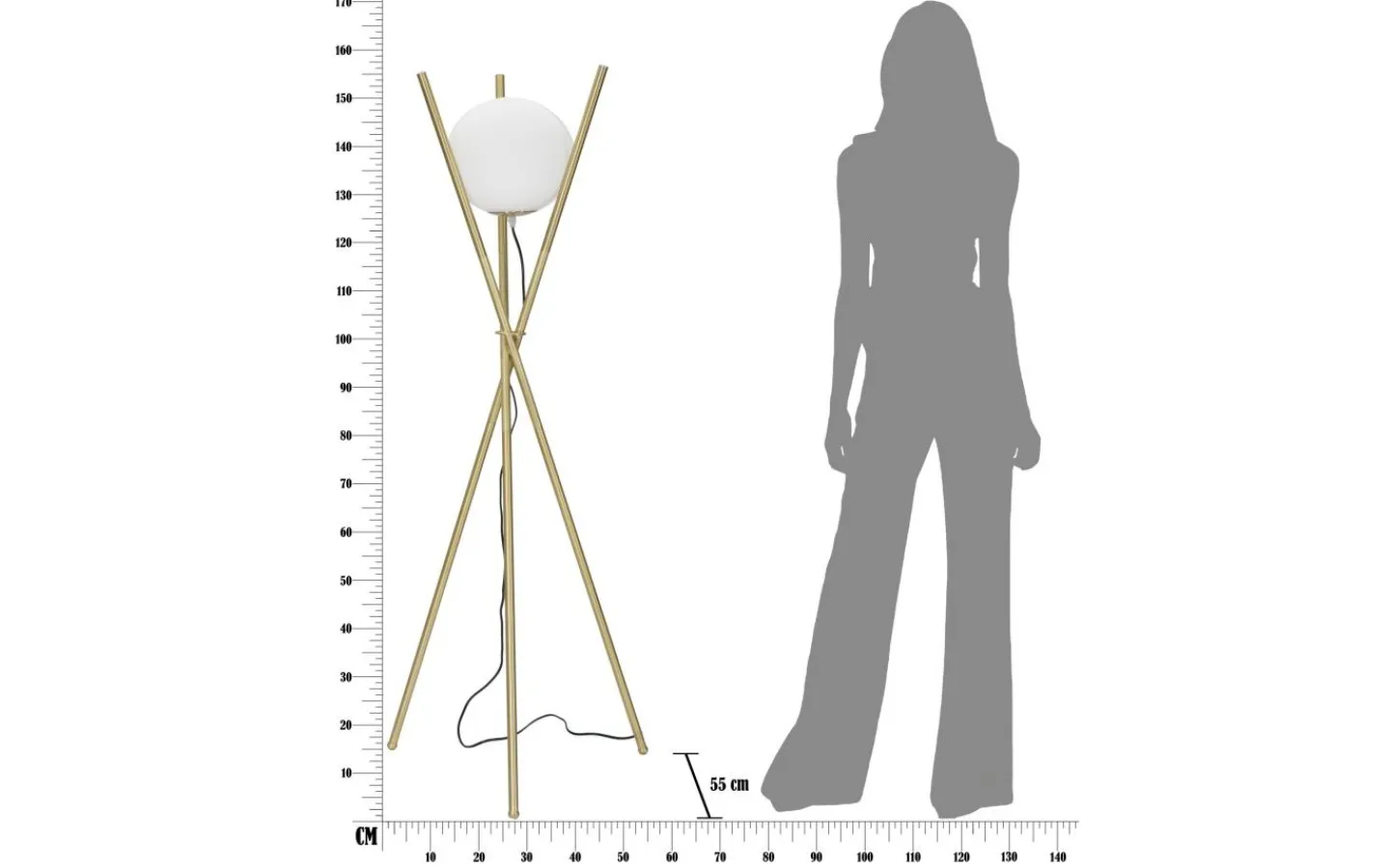 Golvlampor < Mauro Ferretti Piccolo Golvlampa 155cm Guld