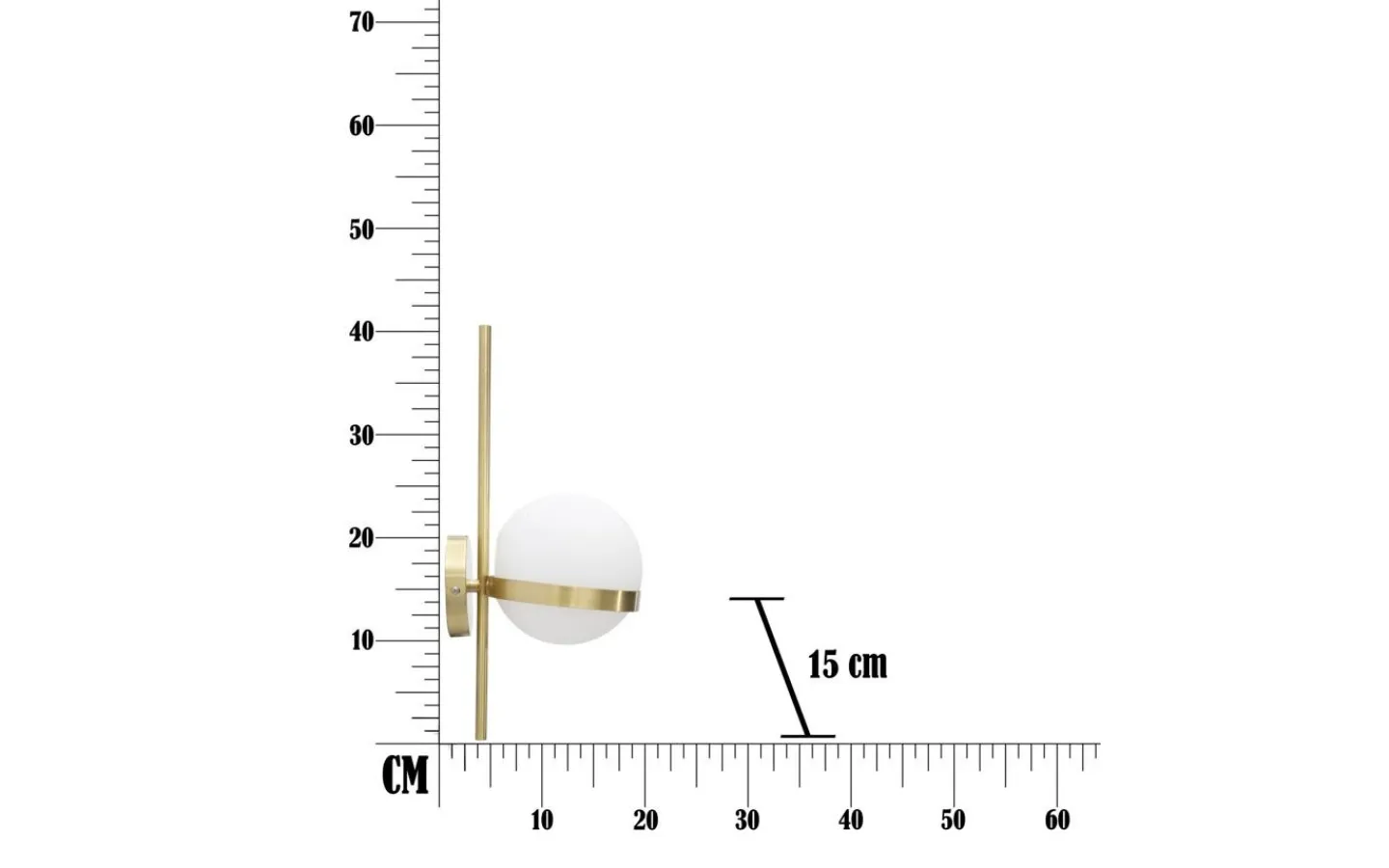 Lampetter-Mauro Ferretti Piccolo Vägglampa 40cm Guld