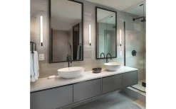 Badrumslampor Vägg-Trio Lighting Piera H2O Vägglampa LED 80cm krom IP44