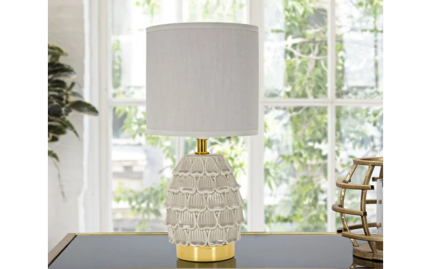 Bordslampor-Mauro Ferretti Pigny Bordslampa 30,5cm Ljusgrå