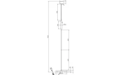 Golvläslampor-Aneta Pilot Golvlampa 135cm Vit/Krom