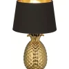Bordslampor < Reality Pineapple Bordslampa 43cm E27 guld/svart